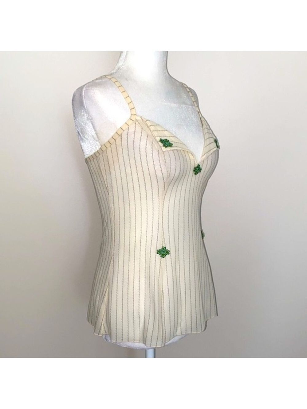 Vintage 90’s Intimissi sheer pin stripe cami - Picture 2 of 11